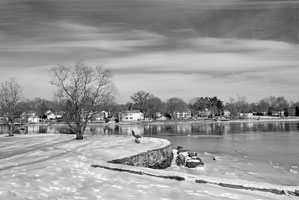 Long Island Sound and Snow